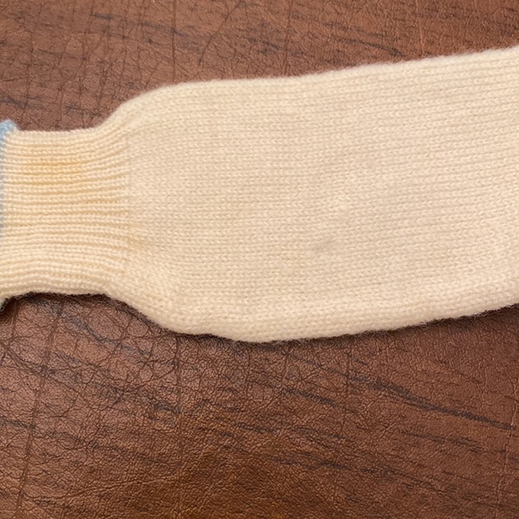 🎉Host Pick 🎉Precious Cream Colored Wool Anchor Motif Sweater with Blue Trim - Picture 4 of 9